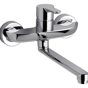 Juego Fv Monocomando Para Pared De Cocina 0406/b5 Puelo Cromo Cromado